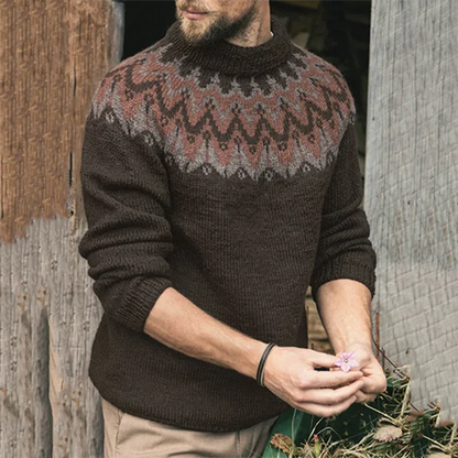 Eryan – Vintage-Strickpullover mit Rundhalsausschnitt für Herren