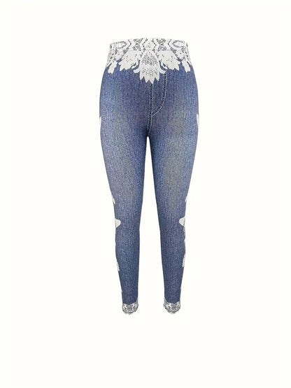 Levana – Schmale Leggings mit Schmetterlingsprint für verspielte Eleganz