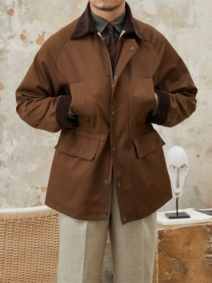 Cavaro Retro Wasserfester Trenchcoat für Herren