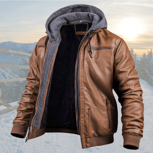 Arvid - Leder-Winterjacke