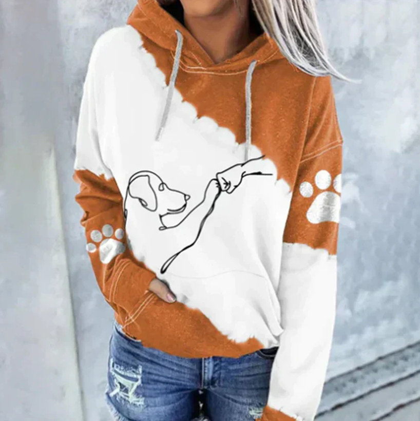 Maribel - Verspielter Damen-Hoodie mit Hundeprint