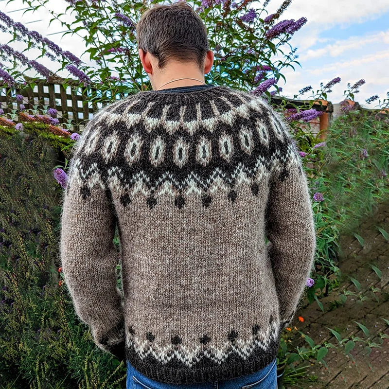 Eryan – Vintage-Strickpullover mit Rundhalsausschnitt für Herren