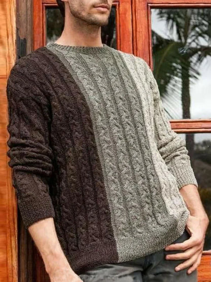 Axton – Der markante Nieten-Kontrastpullover für Herren