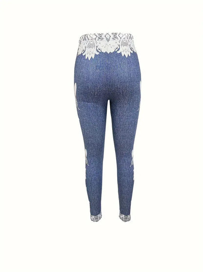 Levana – Schmale Leggings mit Schmetterlingsprint für verspielte Eleganz