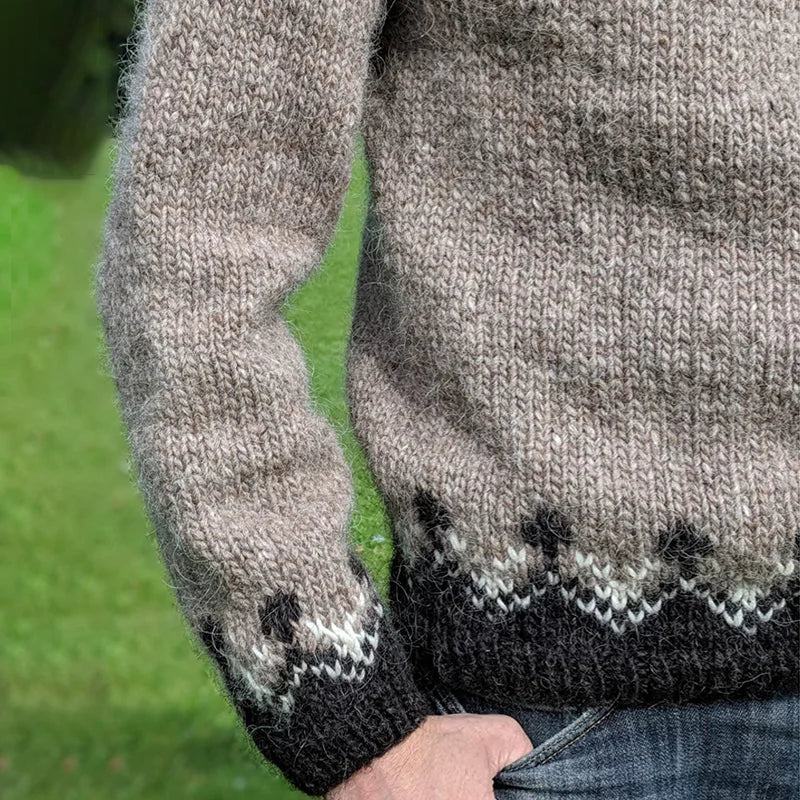 Eryan – Vintage-Strickpullover mit Rundhalsausschnitt für Herren